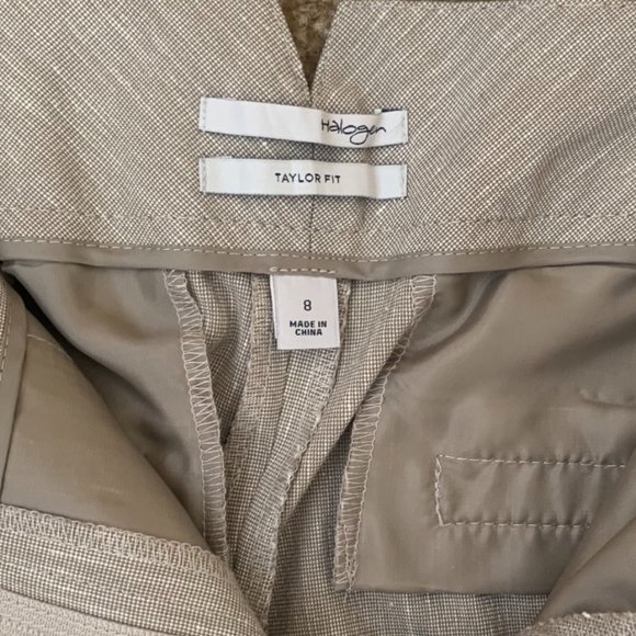 Halogen Linen Blend Pantsuit Light Taupe - Size 8 - Picture 10 of 15